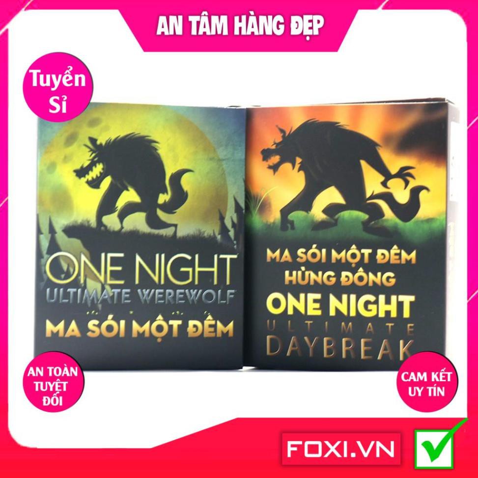 Combo Bài Ma Sói One Night+Day Break-Phiên bản Việt Hóa-Board Game Cao Cấp-Trò chơi trí tuệ