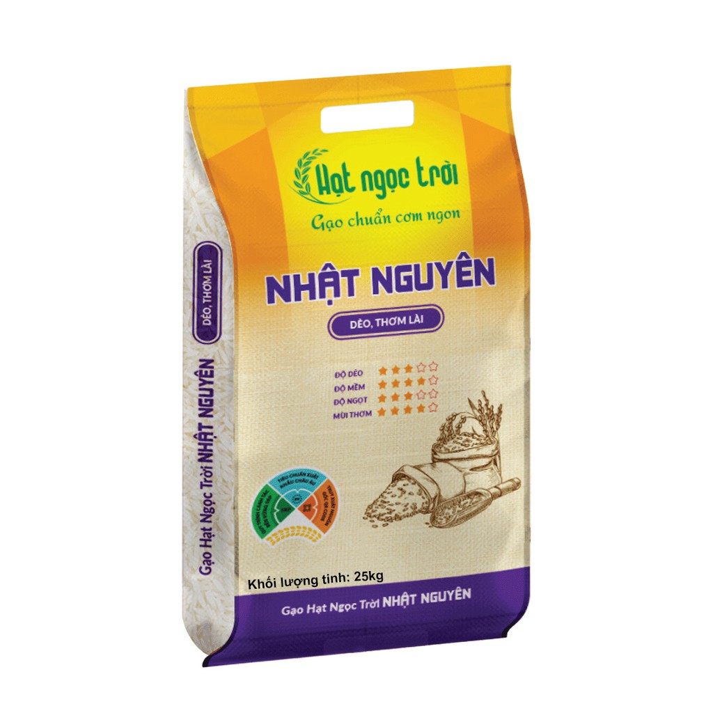 Gạo Nhật Nguyên Hạt Ngọc Trời  25Kg - Cơm ngon an toàn sức khỏe, dẻo mềm, thơm lài