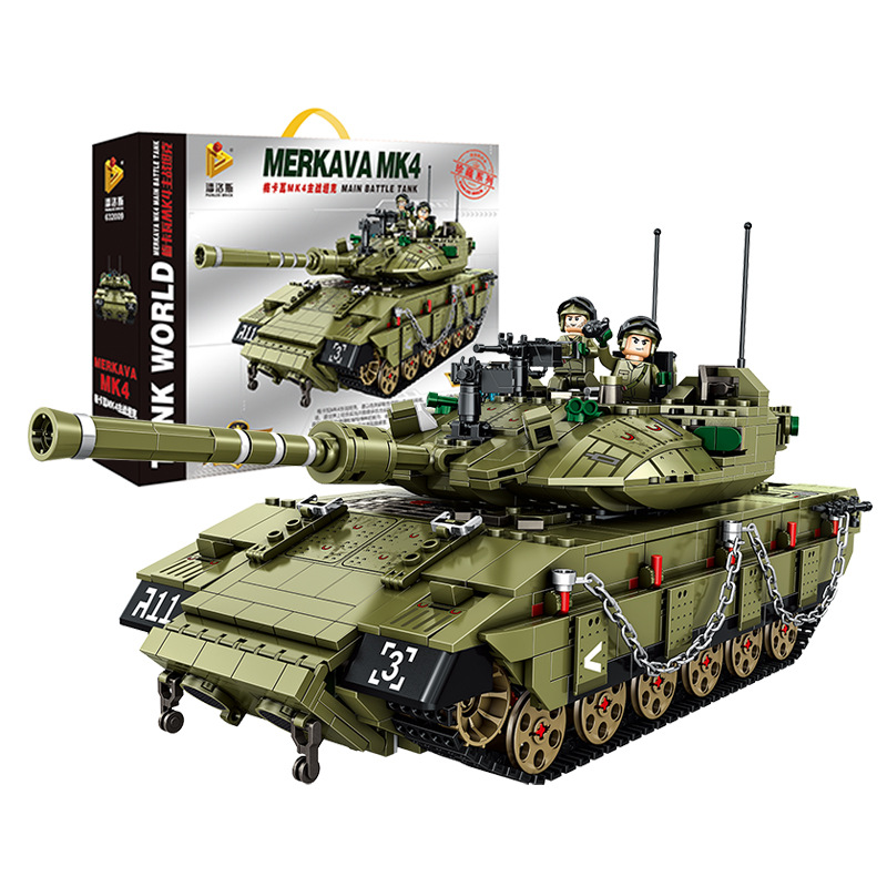 Đồ chơi giáo dục Lắp ráp Mô hình MEOA Panlos 632009 Military WW2 Series 1730PCS Merkava MK4 Main Battle Tank xe tăng