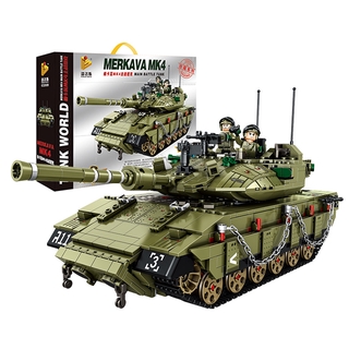 đồ chơi giáo dục Lắp ráp Mô hình MEOA Panlos 632009 Military WW2 Series 1730PCS Merkava MK4 Main Battle Tank xe tăng