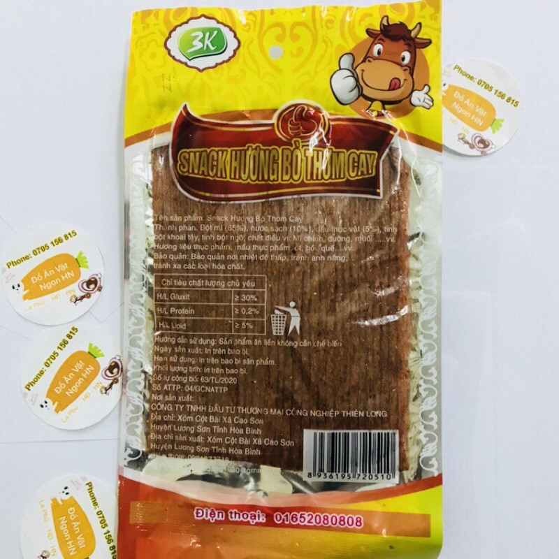 10 Gói Snack Hương Bò Thơm Cay Đồ Ăn Vặt Cổng Trường Cực Hot Giá Rẻ