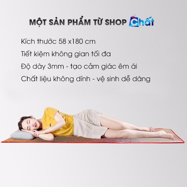 Chiếu ngủ văn phòng một người nằm 58x180cm - dày 3mm viền vải bố