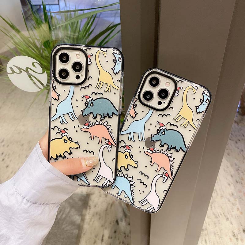 iPhone Case Casing Zoo For iPhone11 12 Pro Max 7 8 Plus X XS XR XSMAX Transparent Anti-fall Lens Protection Soft Case Cover AISMALLNUT