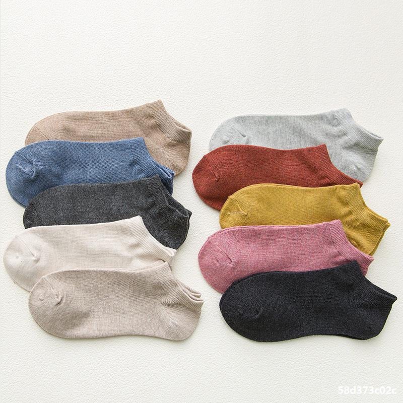 Vớ Tất Trơn Cổ Ngắn Hàn Cotton Êm Mịn Vớ Thấp Hàn Cổ Bo dành cho cả nam và nữ size 36-44 MRSOCKS - VN030