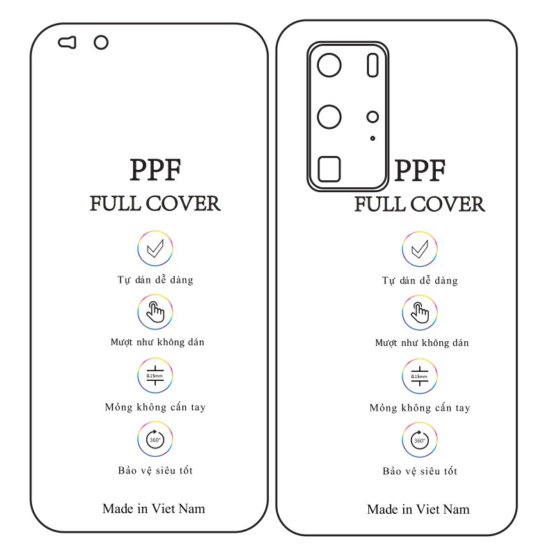 Dán dẻo PPF P40 Pro - Tặng cường lực camera