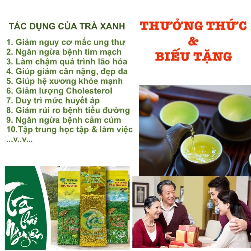 500g trà bắc thái nguyên chè búp xanh Tân Cương bình dân phổ thông - vị đậm xanh sạch ngon cánh chè đẹp - xưởng Minh An