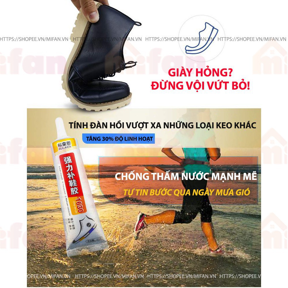 BBQN90 Keo Dán Giày Dép Chuyên Dụng 1630 BULAIEN 60 ml - Keo Dán Thần Thánh Siêu Chắc Trong Suốt - HÀNG xịn 50 2