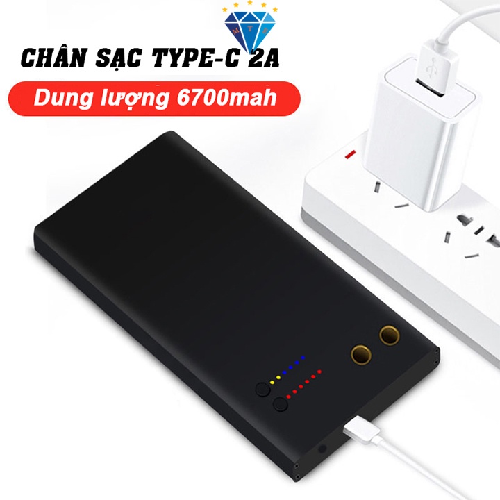 Máy Hàn Cell Pin Mini Kerpu 6700mAh Xả 650A Vỏ Nhôm (tặng kèm cáp sạc Type-C, kẽm hàn, dũa)