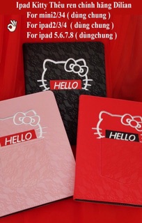 Bao da ipad kitty túi thêu ren