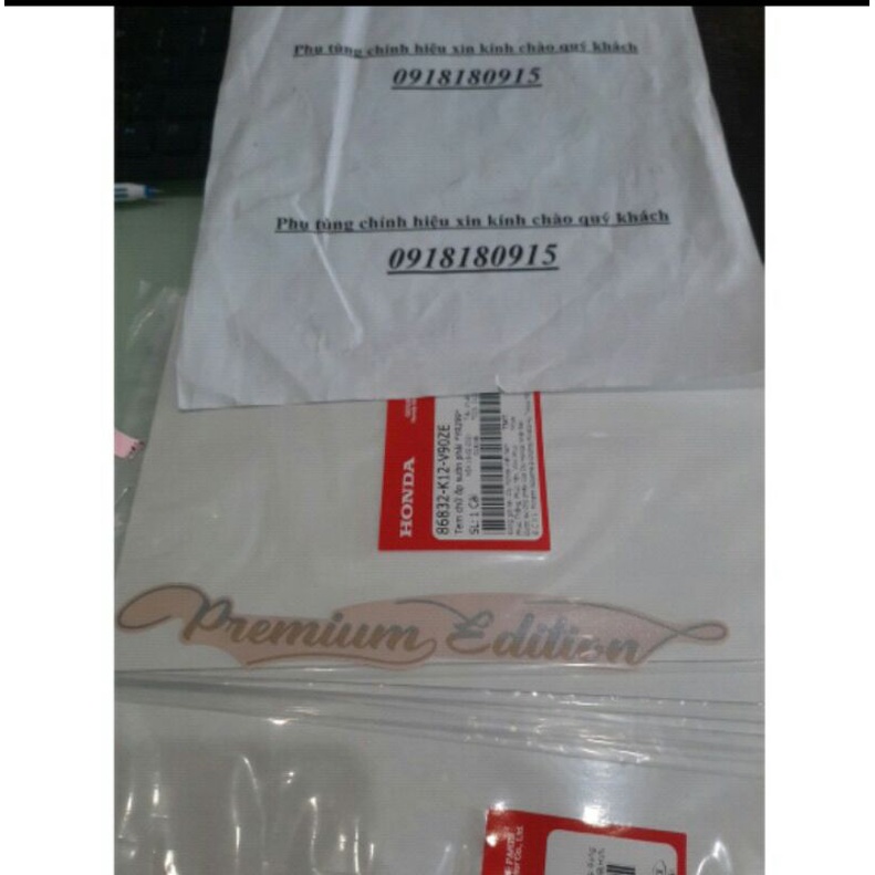 Tem premiumedition honda tem ốp sườn honda lead 125 chính hãng honda