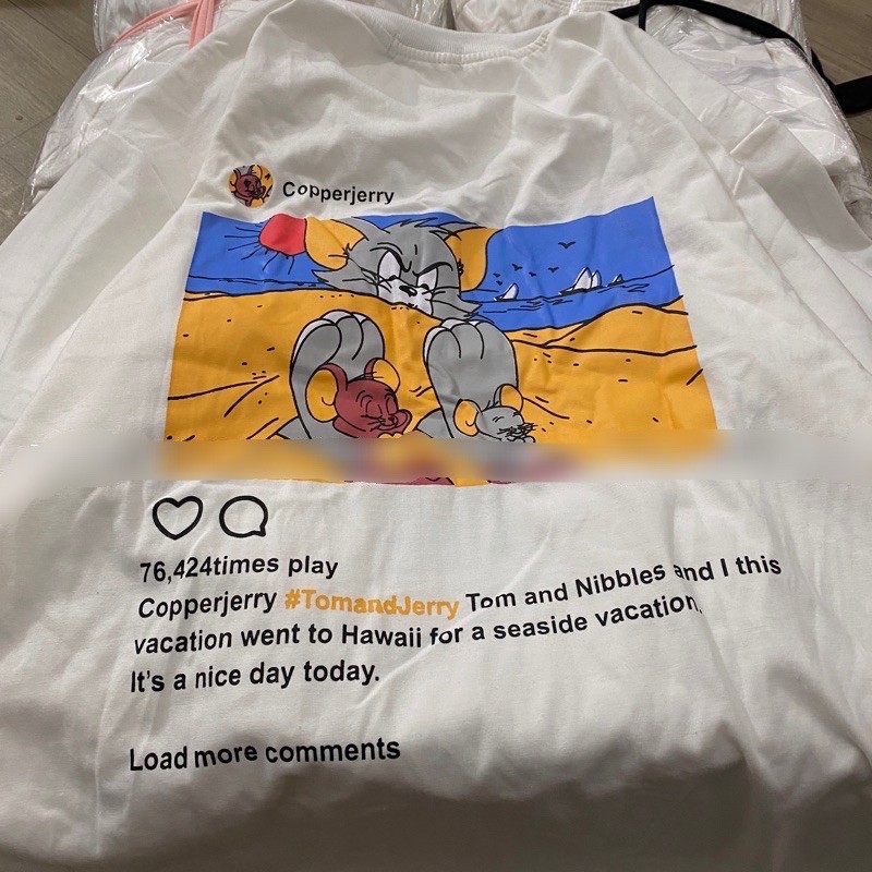 Áo thun form rộng tay lỡ MÈO & CHUỘT Unisex | BigBuy360 - bigbuy360.vn