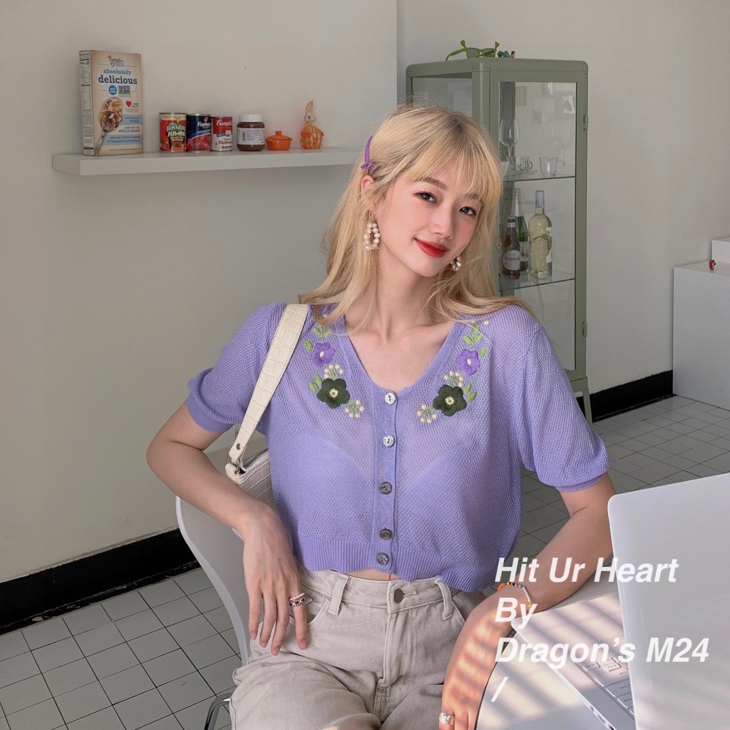 Áo Len Tay Ngắn Cổ Chữ V Thời Trang Quyến Rũ Dành Cho Nữ | BigBuy360 - bigbuy360.vn