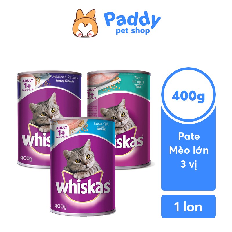 Pate lon Whiskas Cho Mèo Trưởng Thành 400g