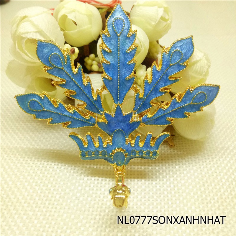 1 phiến đúc họa tiết phượng hoàng làm kim quan 68*68mm nguyên liệu làm trâm làm trang sức cổ trang