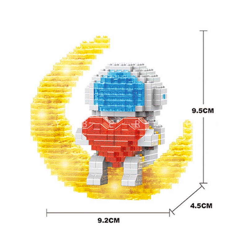 Mô hình 3d phát sáng Bộ đồ chơi xếp hình Đèn ngủ phi hành gia  động vật dễ thương
