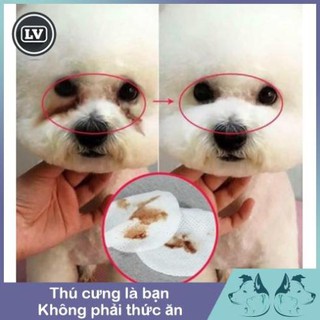 Bông lau vết ố mắt cho cún và mèo (100 miếng ) Phụ kiện Long Vũ