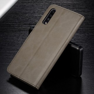 Bao da điện thoại màu trơn chất liệu da bò tiện dụng cho Samsung A30s A50s A50 A60 A70 A70s