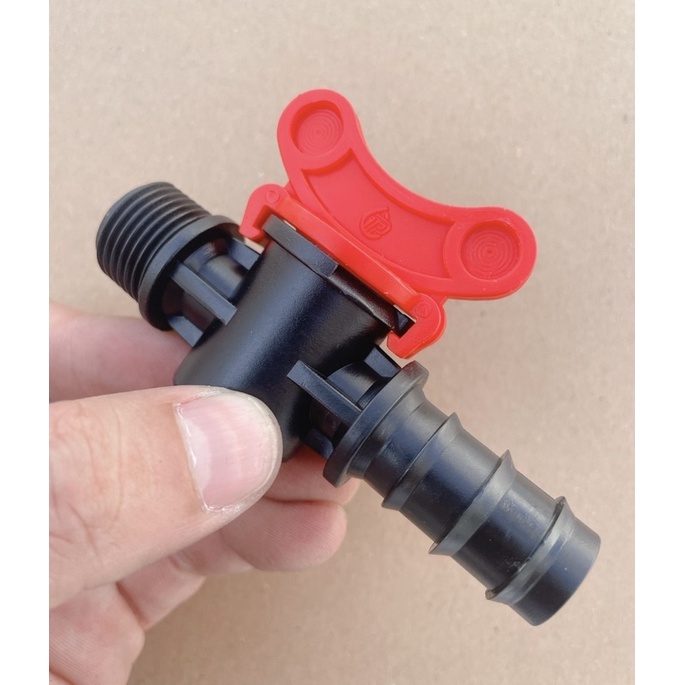 Van khởi thuỷ ren ngoài 21mm ra 20mm chuyên dùng khoá ống LDPE trong hệ thống tưới nước