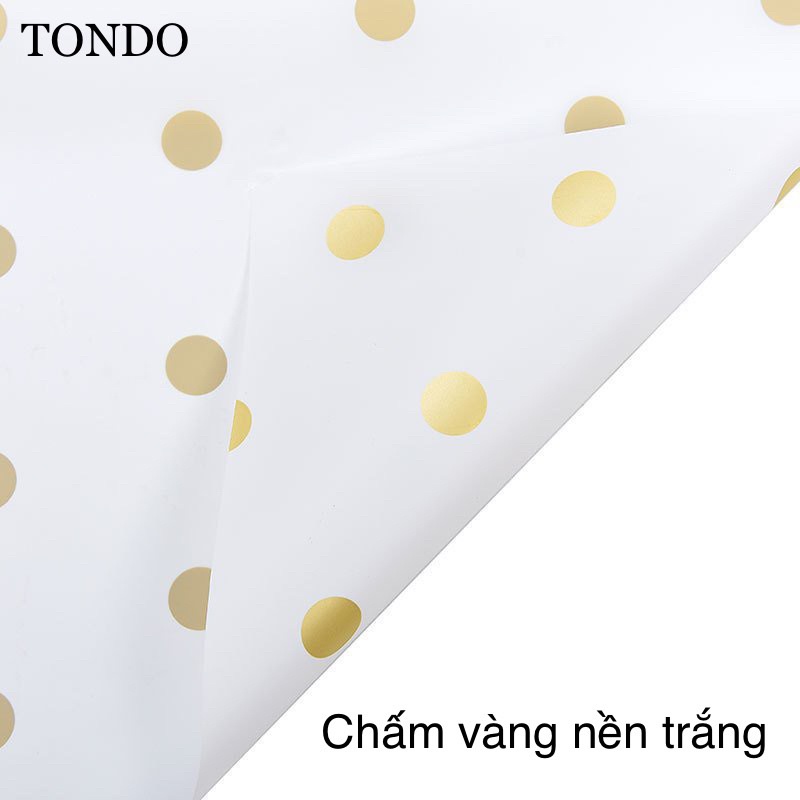 Giấy Gói Hoa Chấm Bi Khổ 58x58cm Tập 20 Tờ, Giấy Loại 1