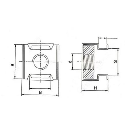 Đai Ốc M4M5M6M8M10 Bằng Thép Không Gỉ 304 Gắn Tủ Tiện Dụng