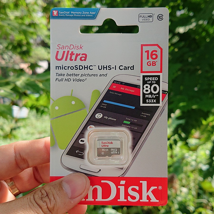 Thẻ nhớ Micro SD Sandisk Ultra 16G/32G/64G/128G cho máy ảnh máy quay camra an ninh hành trình