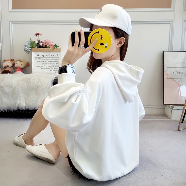 Áo hoodie thun big size nón hình 5 cô gái size lớn 80-95kg màu hồng, xám, đen, trắng, xanh