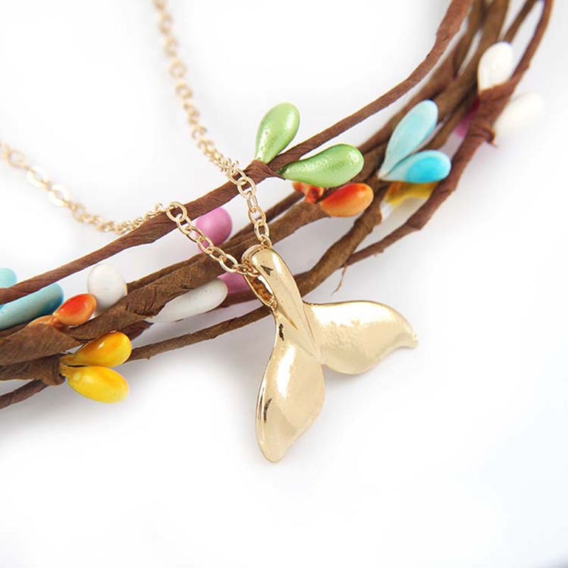Dây chuyền mạ bạc hình đuôi cá phong cách Boho
