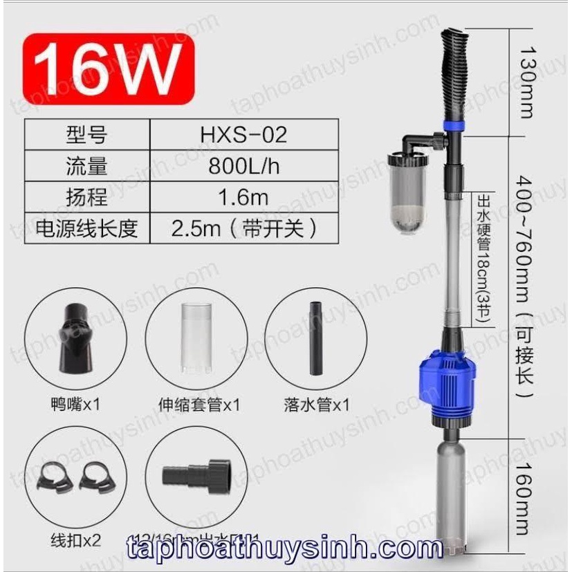 Máy hút cặn vệ sinh hồ cá SOBO BO -028/ SunSun HXS 02 tiện lợi