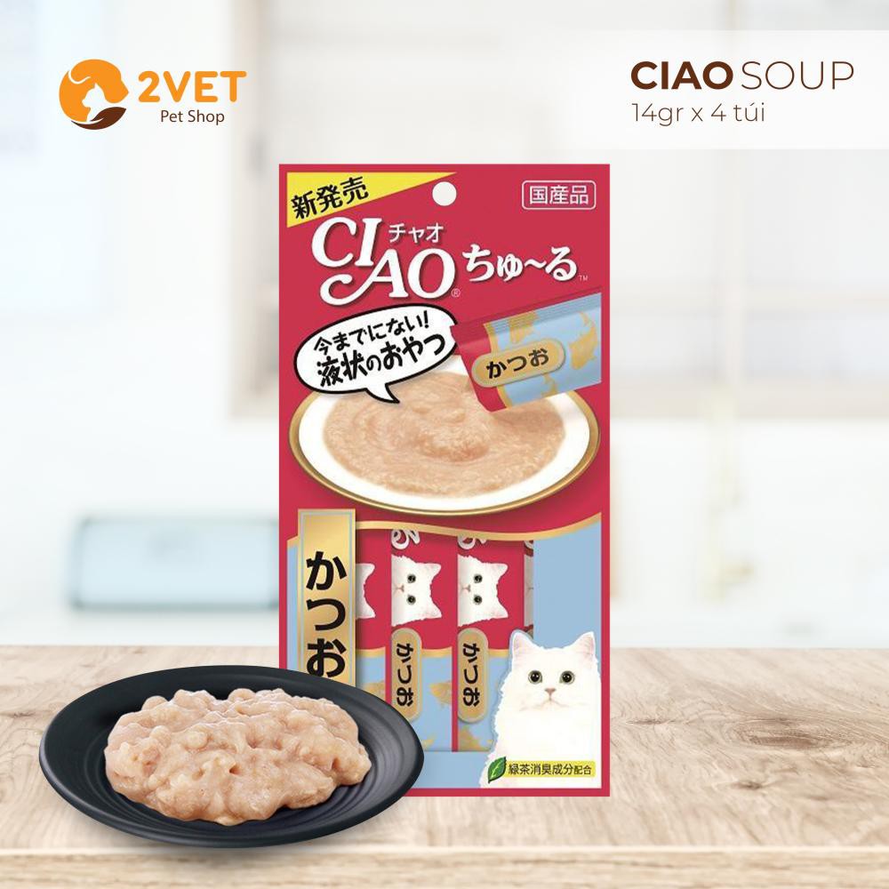 Ciao Soup - Soup Ăn Dành Cho Mèo Yêu - Gói 14gx4 - Nhiều Dinh Dưỡng - Giá Tốt Nhất Thị Trường