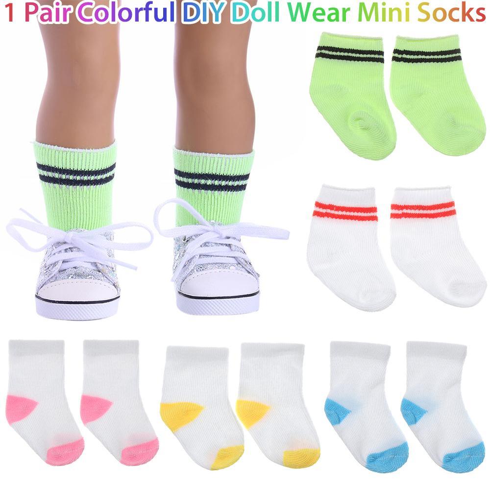 BEBETTERM 1 Đôi Tất Mini Nhiều Màu Trang Trí Nhà Búp Bê