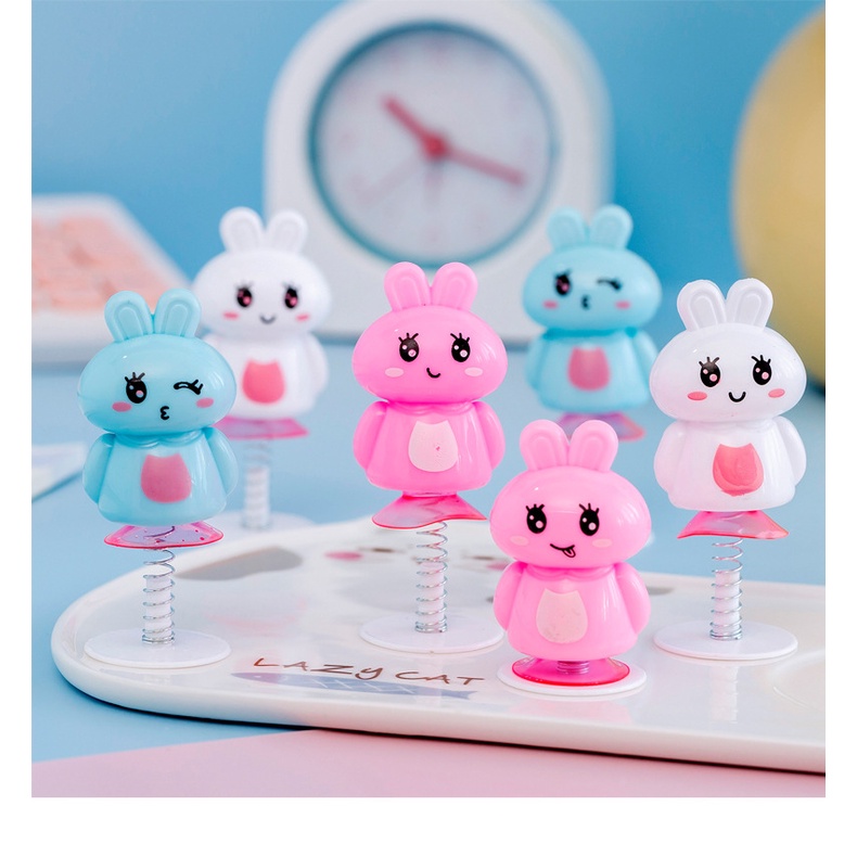 Đồ Chơi Thỏ Bấm Lò Xo Để Bàn Vui Nhộn Cho Bé