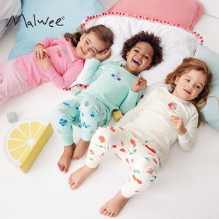 Bộ đồ ngủ dài tay bé gái họa tiết trái cây của Malwee - mã 5032, 5033, 5034