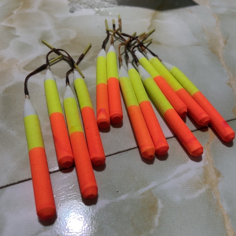 Combo 5 Phao Bút Khúc Vàng Đỏ Trắng - Phao Câu Cá