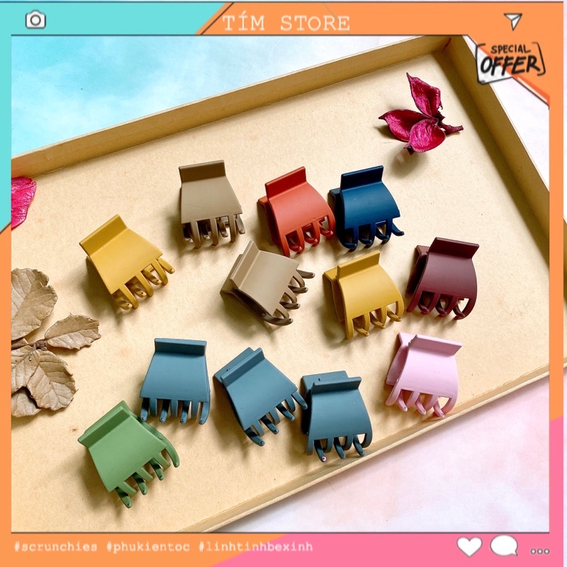 Kẹp tóc mái càng cua dễ thương nhièu màu TÍM STORE phụ kiện tóc hàn quốc