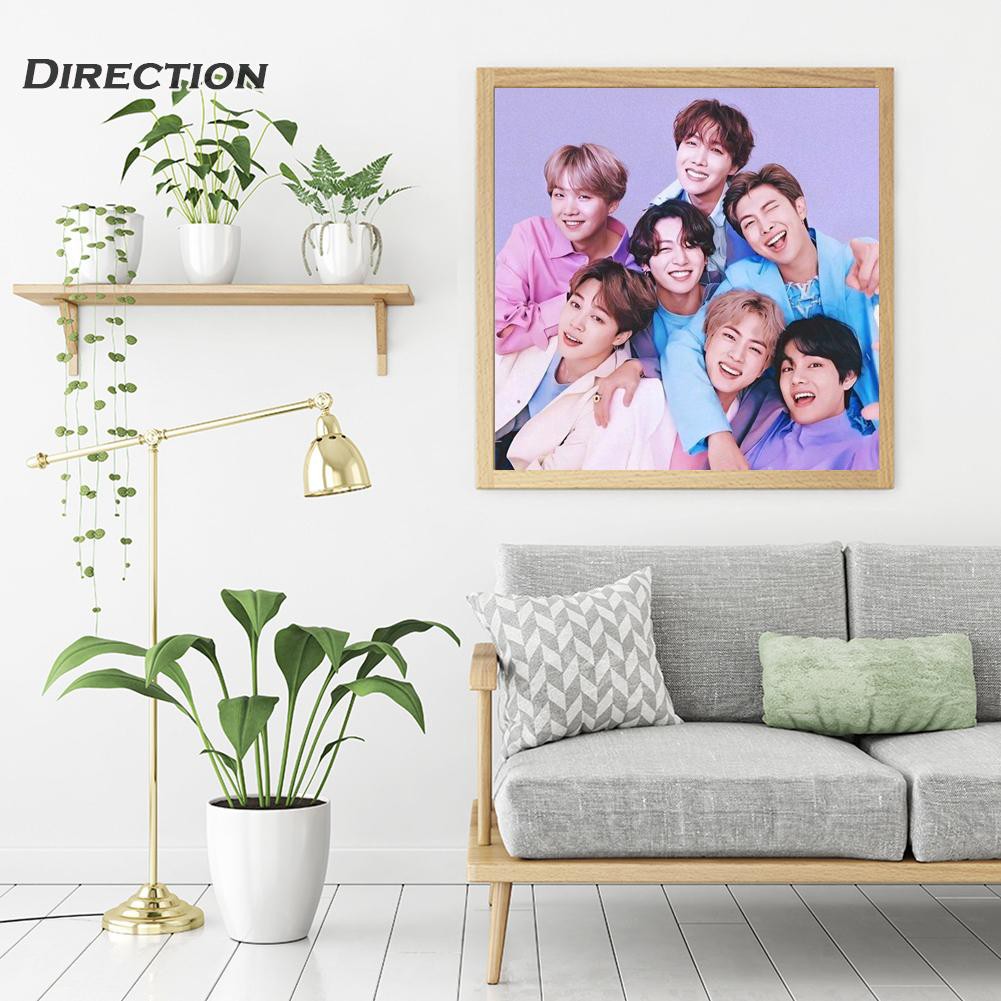 Tranh đính đá 5D in hình nhóm nhạc BTS | BigBuy360 - bigbuy360.vn