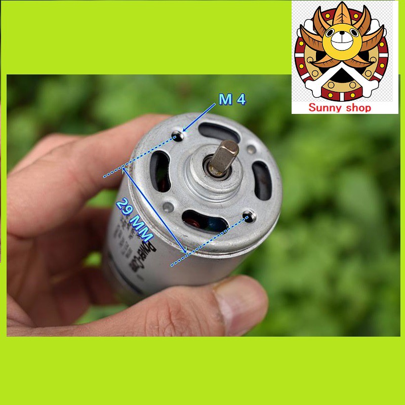Motor 775 12V-18V ZYT 17400 RPM thay khoan pin trục D