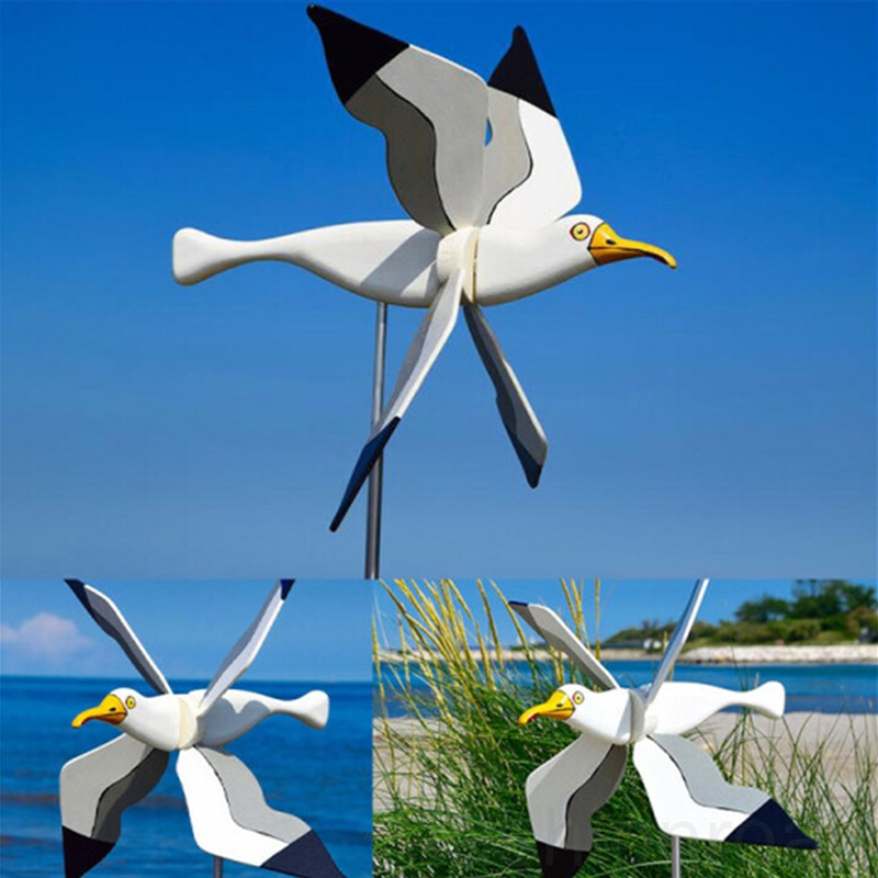 Windmill Decoration Bird Shape Garden Wind Spinner Ornament Resin Rotating Lawn Yard Prop fashionroad