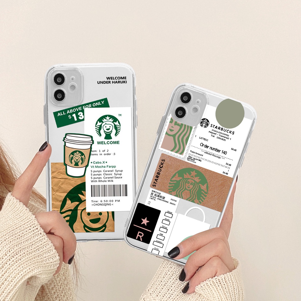 Ốp Điện Thoại Mềm Họa Tiết Starbucks Cho IPhone 13 12 Pro/ProMax 11 11ProMax X XS XR XSmax 7 8 7Plus 8Plus SE 2020 SE3