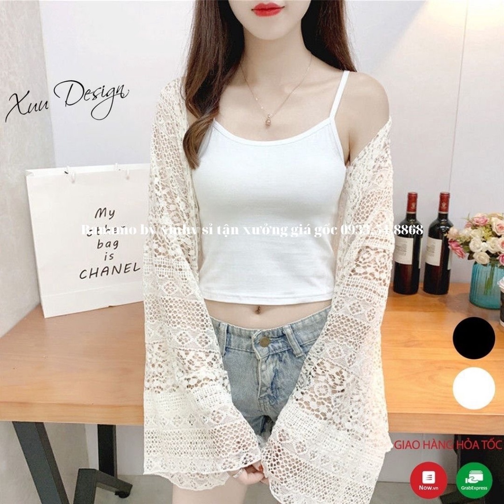 Áo hai dây nữ chất cotton siêu đẹp co giãn tốt thời trang Banamo fashion áo thun nữ hai dây 3122