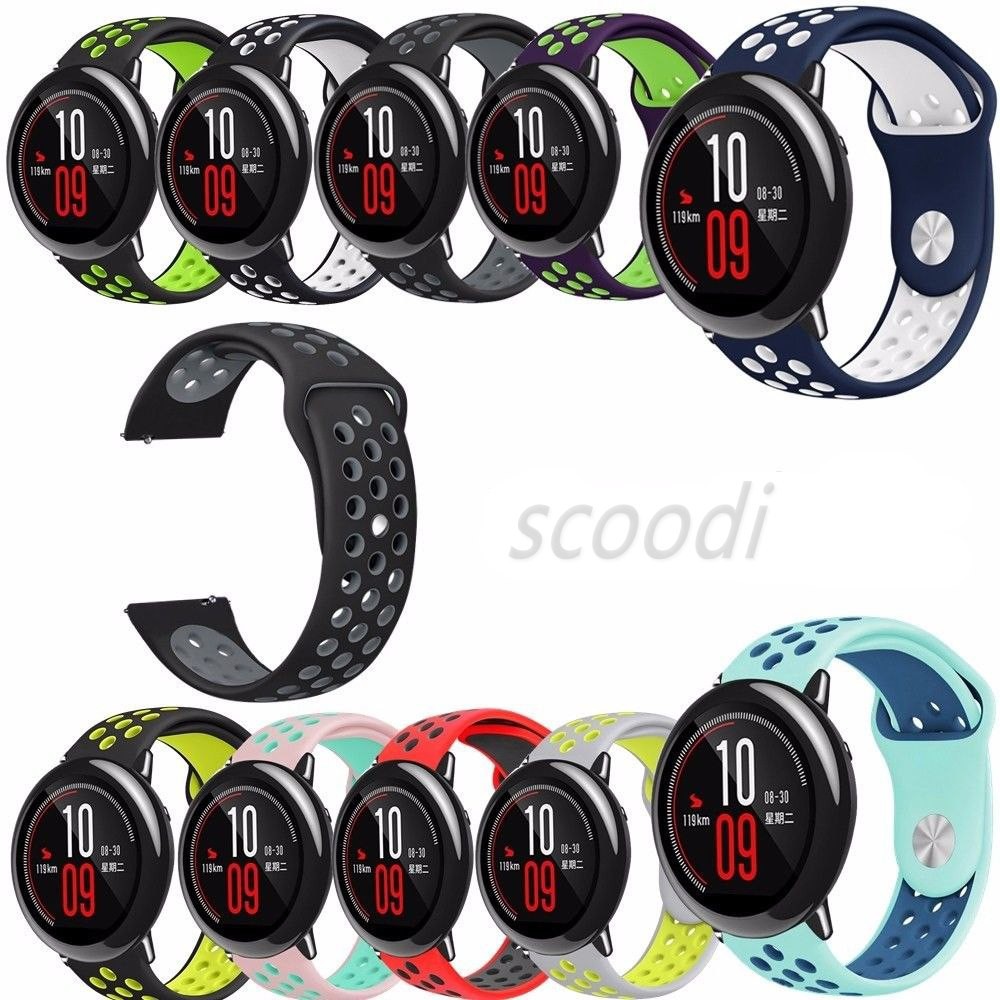Dây đeo silicone cho đồng hồ thể thao thông minh Huami Amazfit Pace A1602 có 15 màu lựa chọn