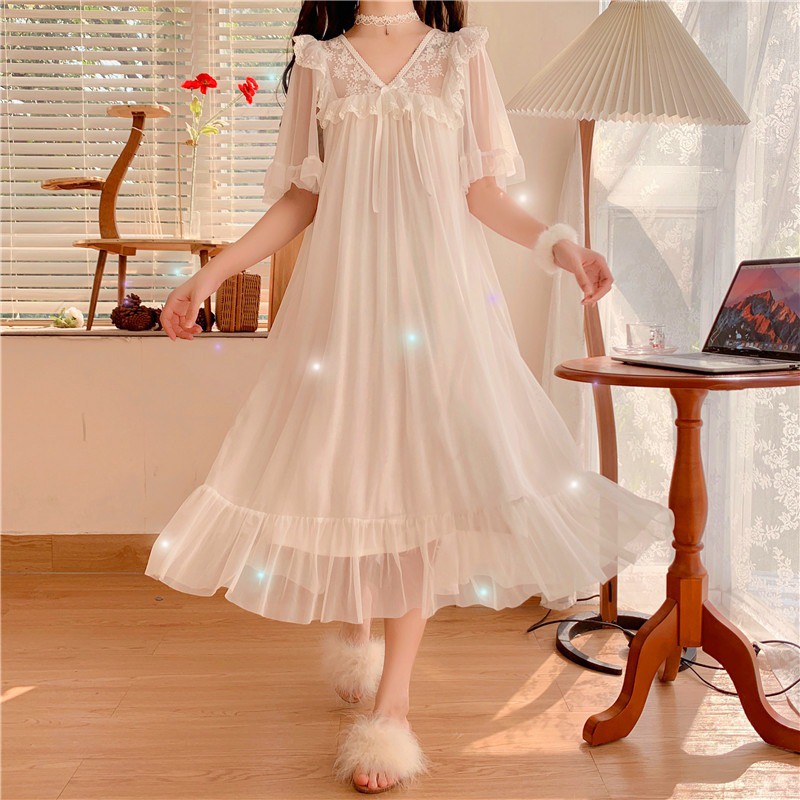 💕💕 Váy Ngủ Công Chúa Voan Ren Cao Cấp, Fairy girl nightdress