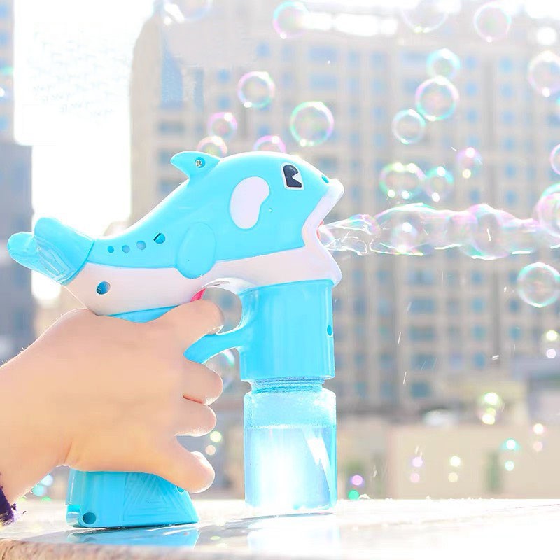 Sale !!! Đồ Chơi Súng Bắn Bong Bóng Hình Cá Heo Cho Bé