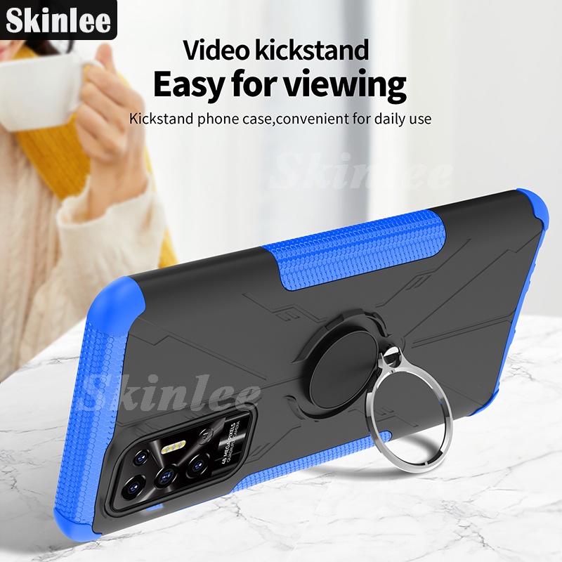 Ốp điện thoại chống sốc có nhẫn đỡ cho Tecno Pova 2 Tecno Pova2