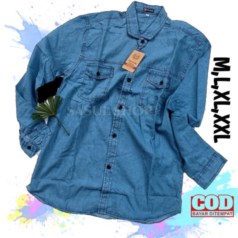 Áo Sơ Mi Jean / Quần Jean Ngắn Dáng Ôm Mềm Mại Phong Cách Hàn Quốc Tomiko Slimfit Jumbo