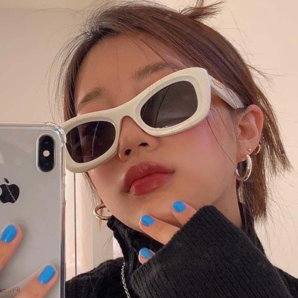 Kính Mát Mắt Mèo Tròn Nhỏ Chống Tia UV Phong Cách Hàn Quốc