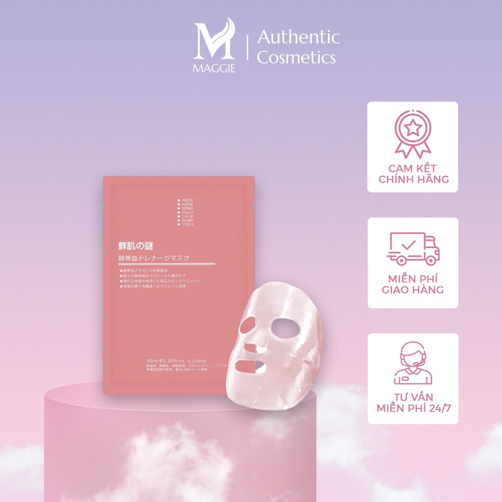 Mặt nạ giấy nhau thai cừu Mask Rwine Beauty dưỡng ẩm, trắng da, sản sinh collagen tái tạo da, chống lão hóa