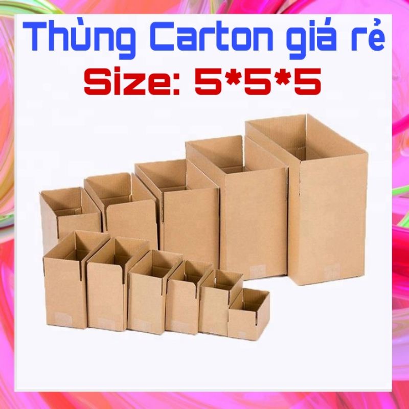 Combo 50 Thùng Carton đóng hàng size nhỏ 5*5*5