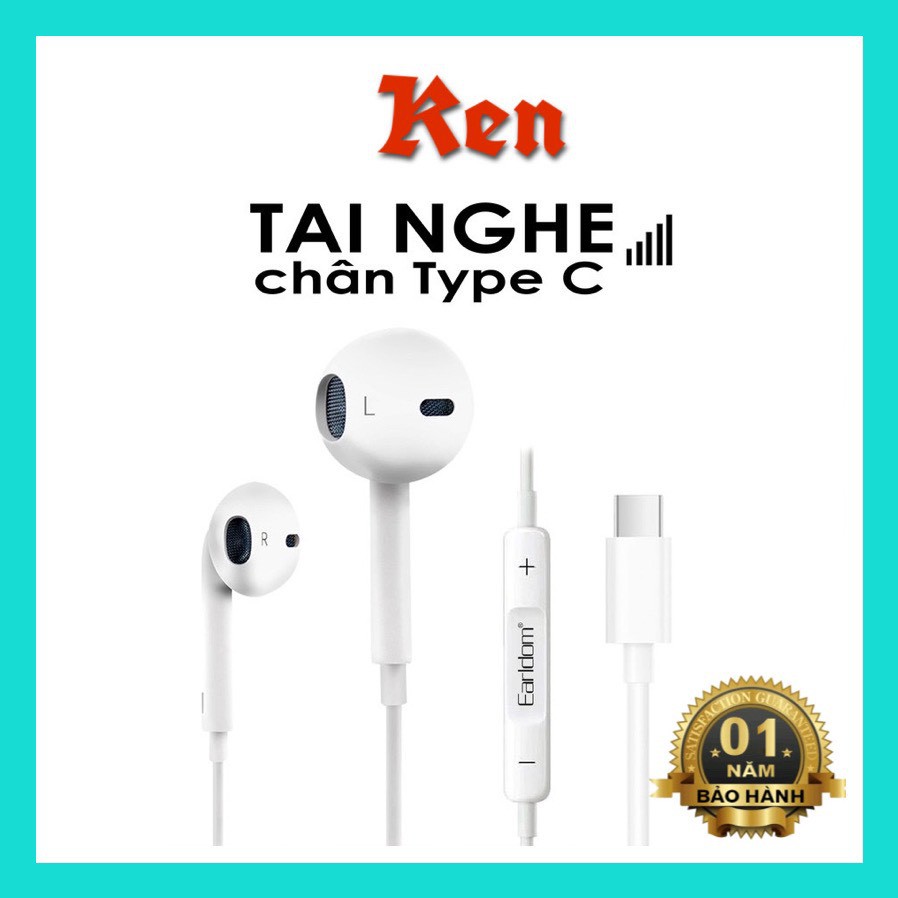 Tai Nghe Bluetooth Chân Type C Earldom E19 Cho Các Dòng Máy Samsung Galaxy S/ Note Có Chức Năng Đàm Thoại