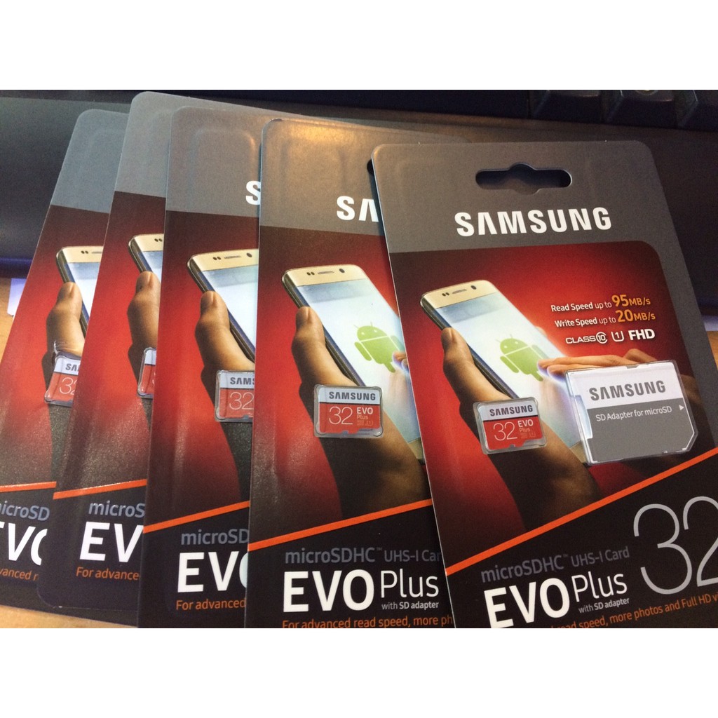 Thẻ Nhớ Micro SD Samsung Evo Plus U1 32GB Class 10 - 95MB/s (Kèm Adapter) - Hàng Chính Hãng