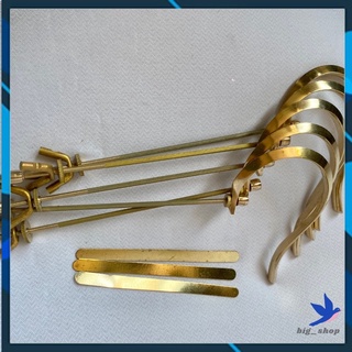 Móc lồng chim khuyên , chào mào , mi , khướu chất liệu đồng chơn - tặng kèm nẹp đồng